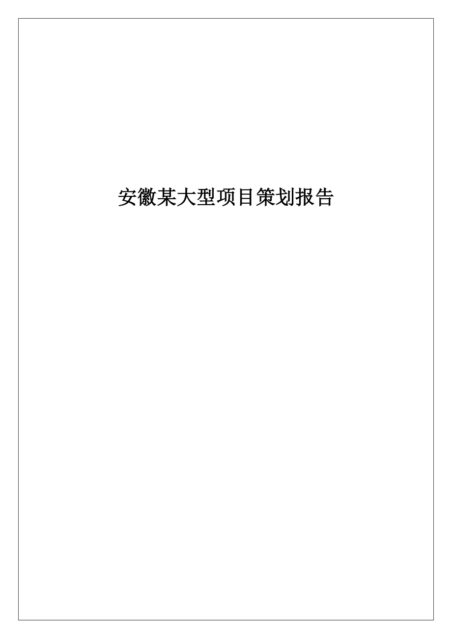 安徽某大型项目策划报告38(1).docx_第1页