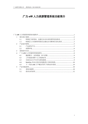 某某公司人力资源管理系统功能简介.doc