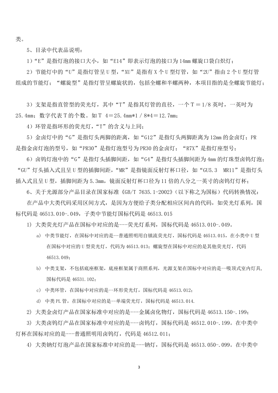 古镇灯饰周价格指数代表性产品目录编码说明.docx_第3页