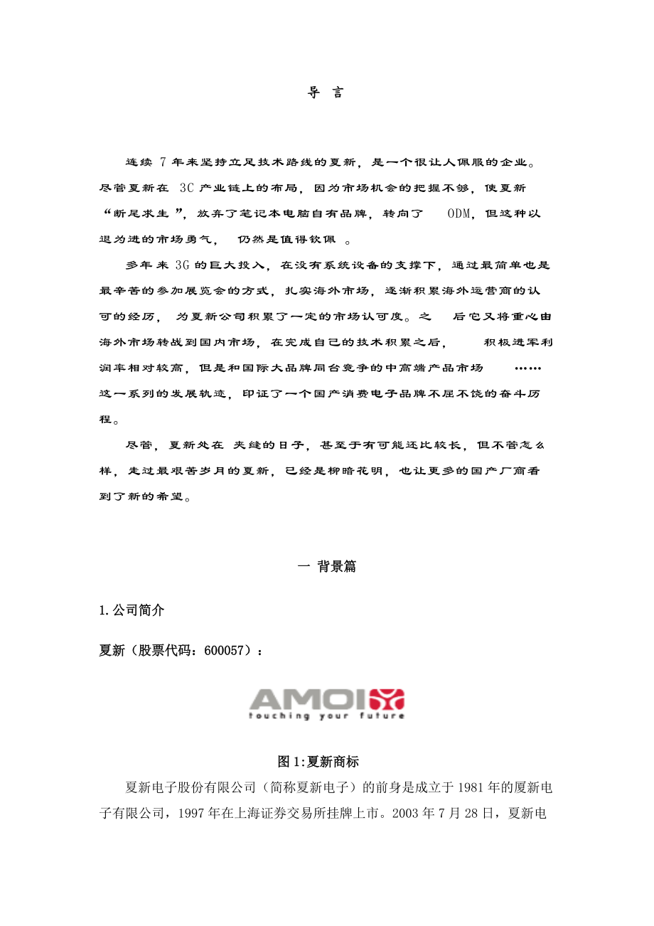 夏新公司发展战略调整案例分析(DOC40页).docx_第2页