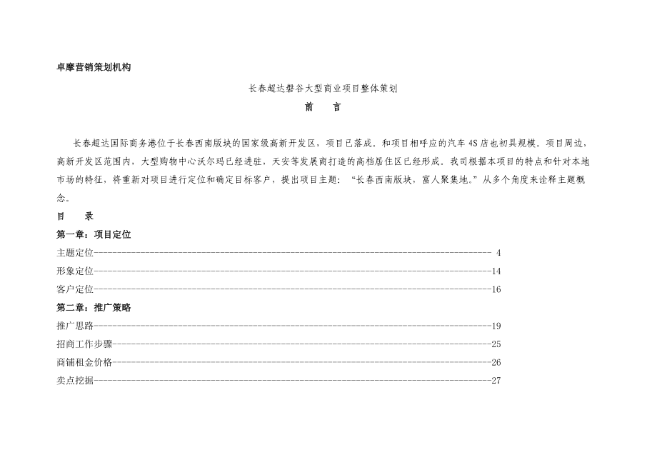 某公司大型商业项目管理整体策划.docx_第1页