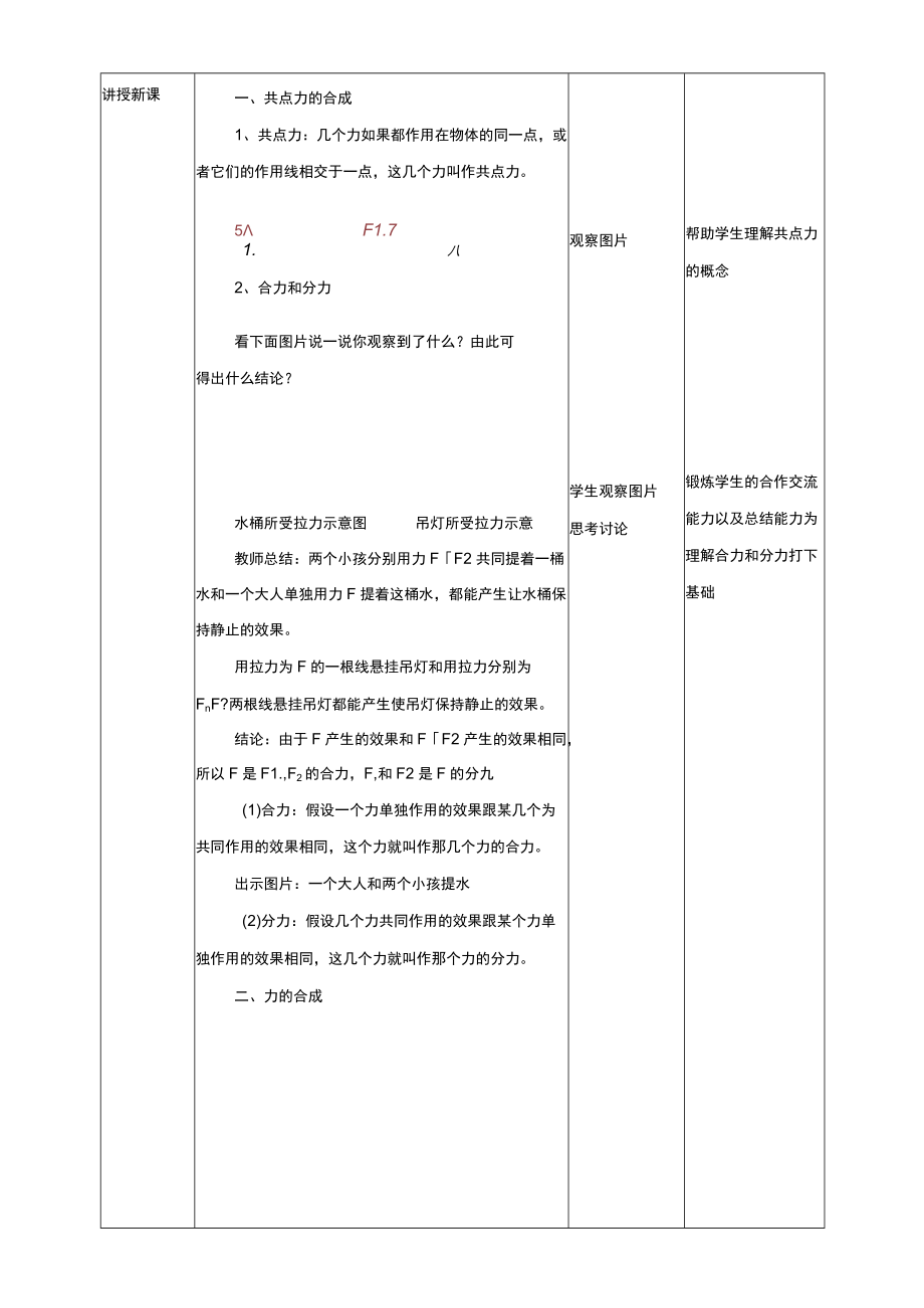 【精】《力的合成和分解》经典教学设计.docx_第2页