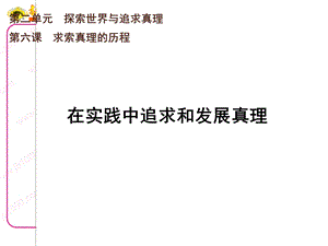 政治：2.6.2《在实践中追求和发展真理》ppt课件(新人教版必修4).ppt