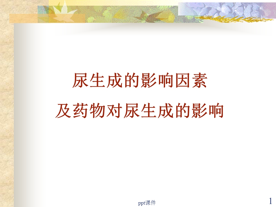 影响尿生成的因素实验课件.ppt_第1页