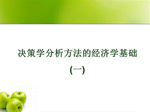 最优化分析的经济学基础课件.ppt