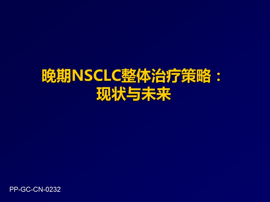 晚期NSCLC整体治疗策略：现状与未来课件.pptx_第1页