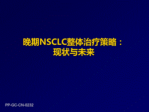 晚期NSCLC整体治疗策略：现状与未来课件.pptx