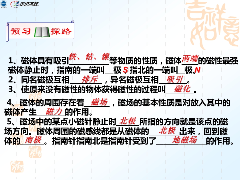 新人教版九年级物理ppt课件第二十章 第一节 磁现象磁场.ppt_第3页