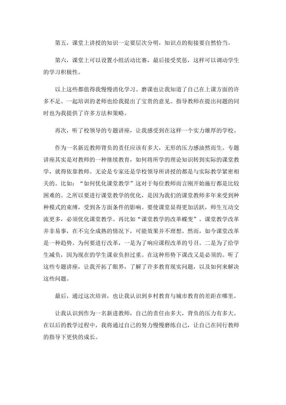 教师岗前培训心得体会怎么写5篇.doc_第2页