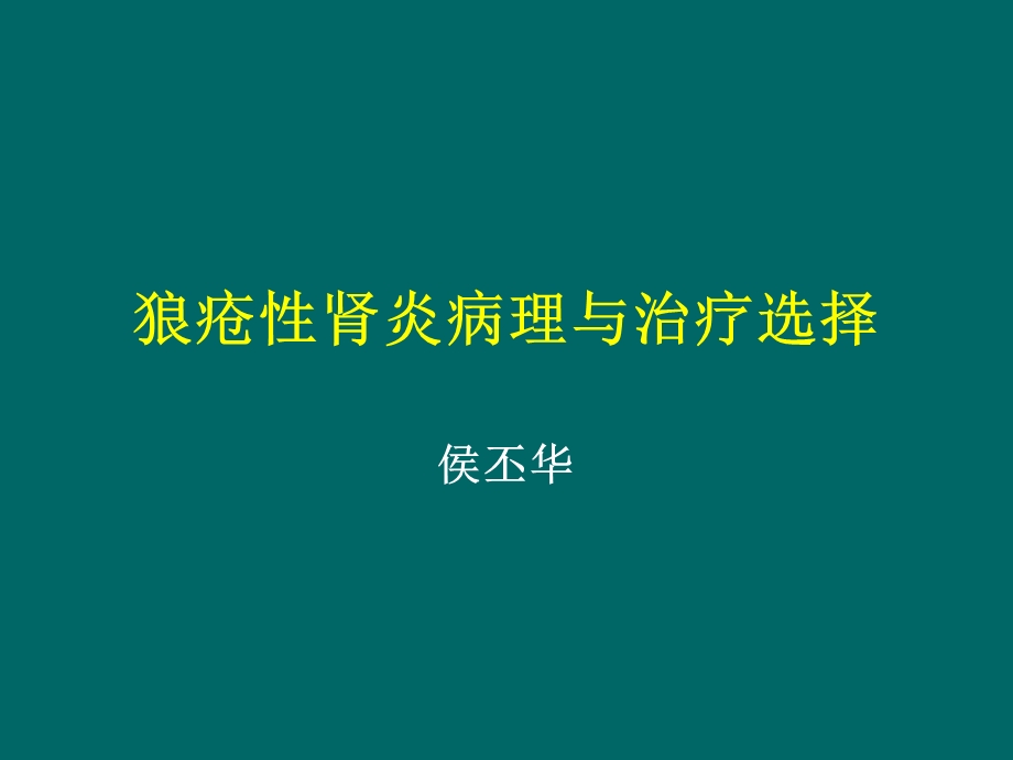 狼疮性肾炎病理与治疗选择课件.pptx_第1页