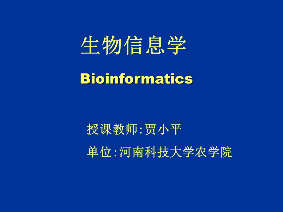 生物信息学幻灯讲义课件.ppt_第1页