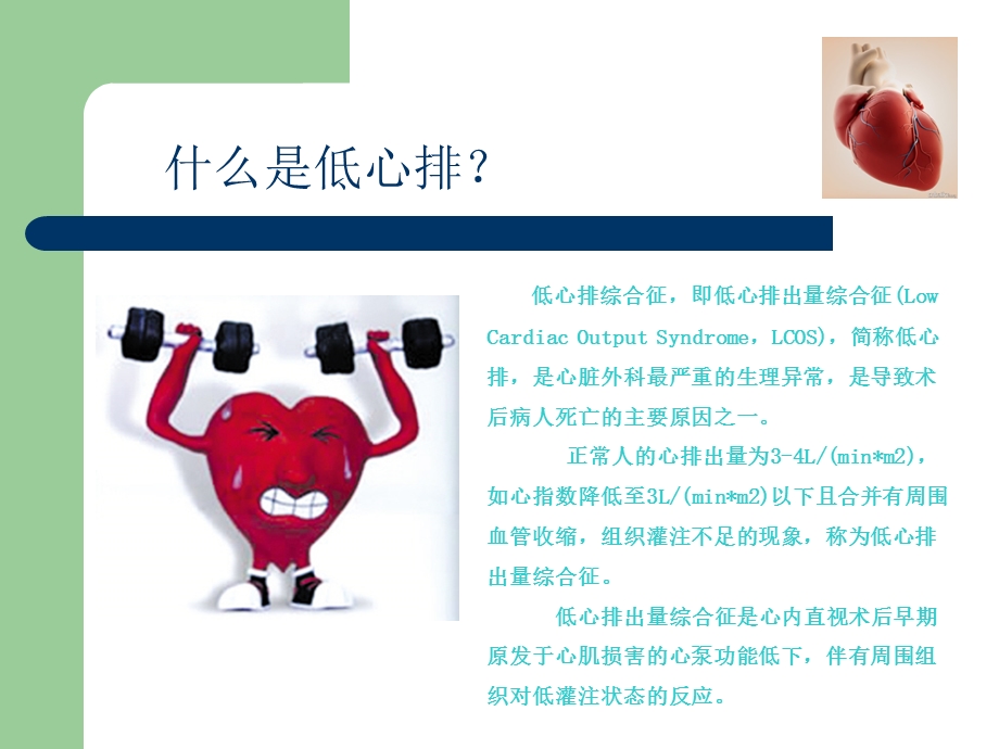 心脏手术后低心排的诊断与治疗课件.ppt_第2页