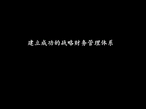 战略财务管理体系教材课件.ppt