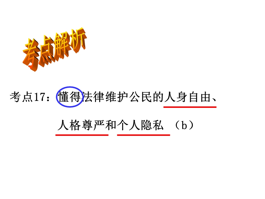 懂得法律维护公民的人身自由人格尊严和个人隐私课件.ppt_第1页