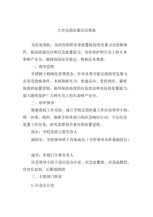 大学反恐防暴应急预案.docx