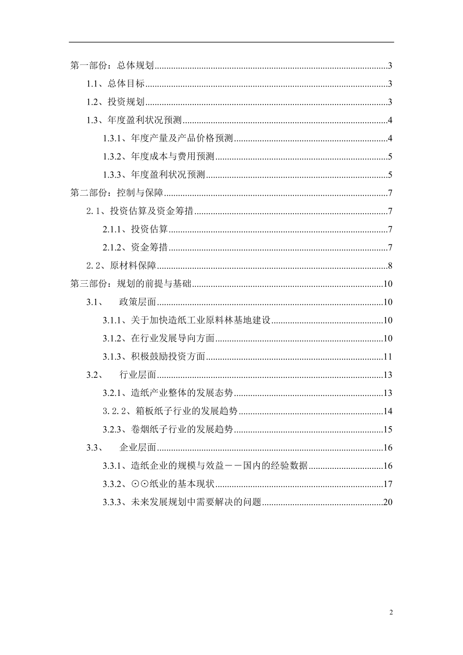 浙江某某纸业公司发展总体规划.doc_第2页