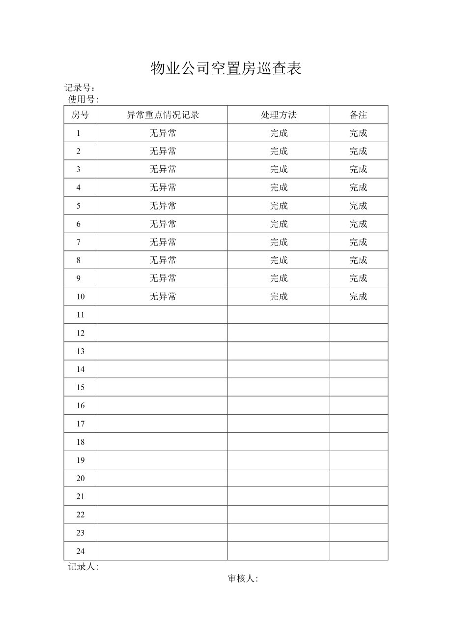 空置房巡查表.docx_第1页