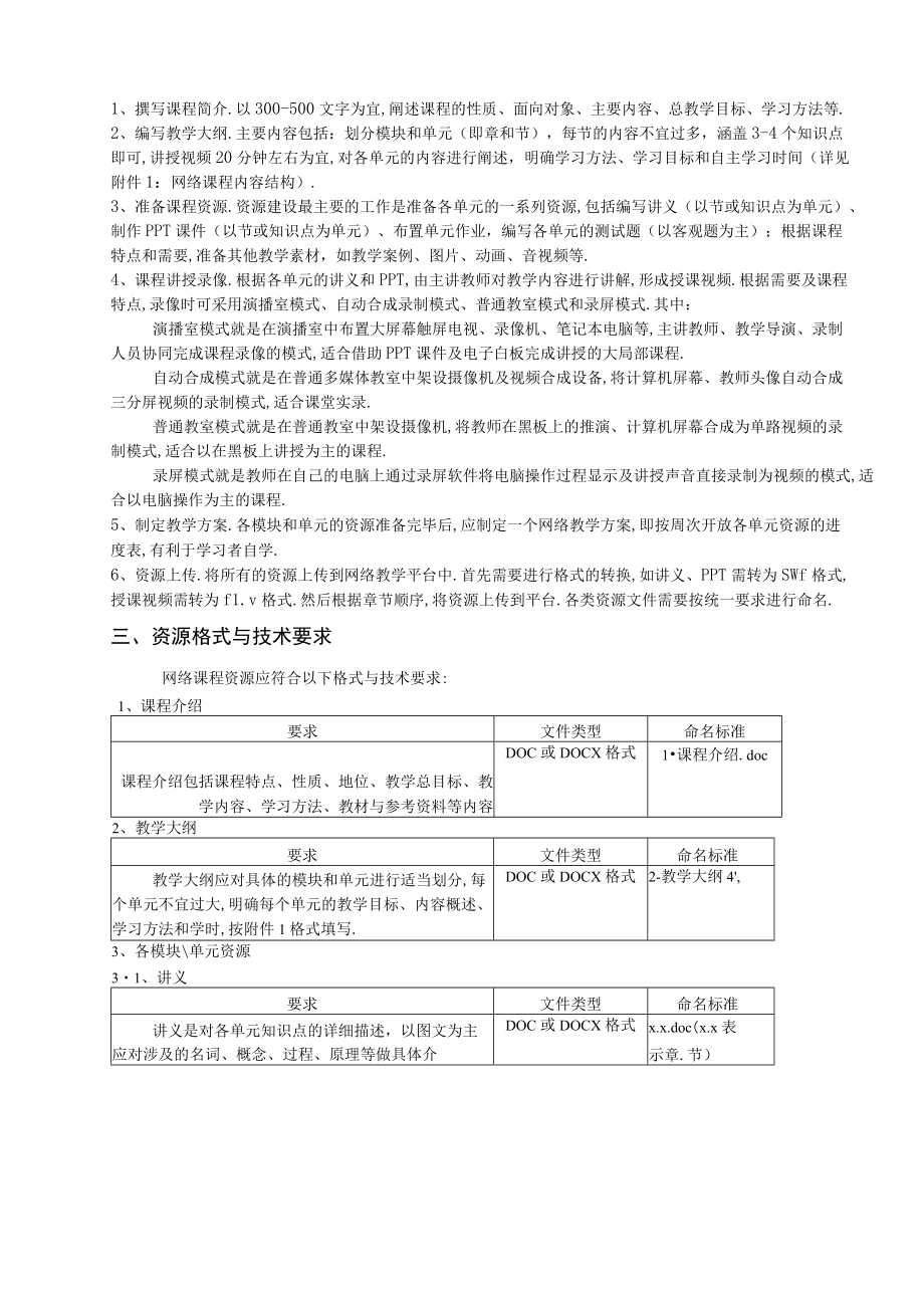 大学成人高等教育网络课程资源建设规范.docx_第2页