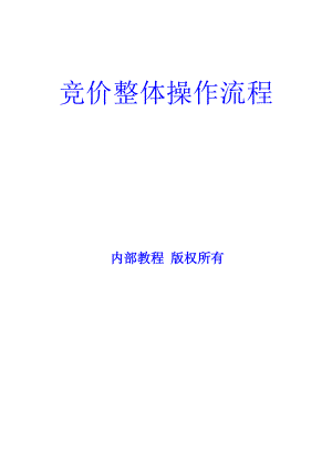 竞价整体操作流程《个人运营竞价策划方案》.docx