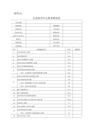 吉林省认定企业技术中心评价表.docx