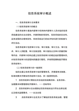 信息系统审计概述.docx