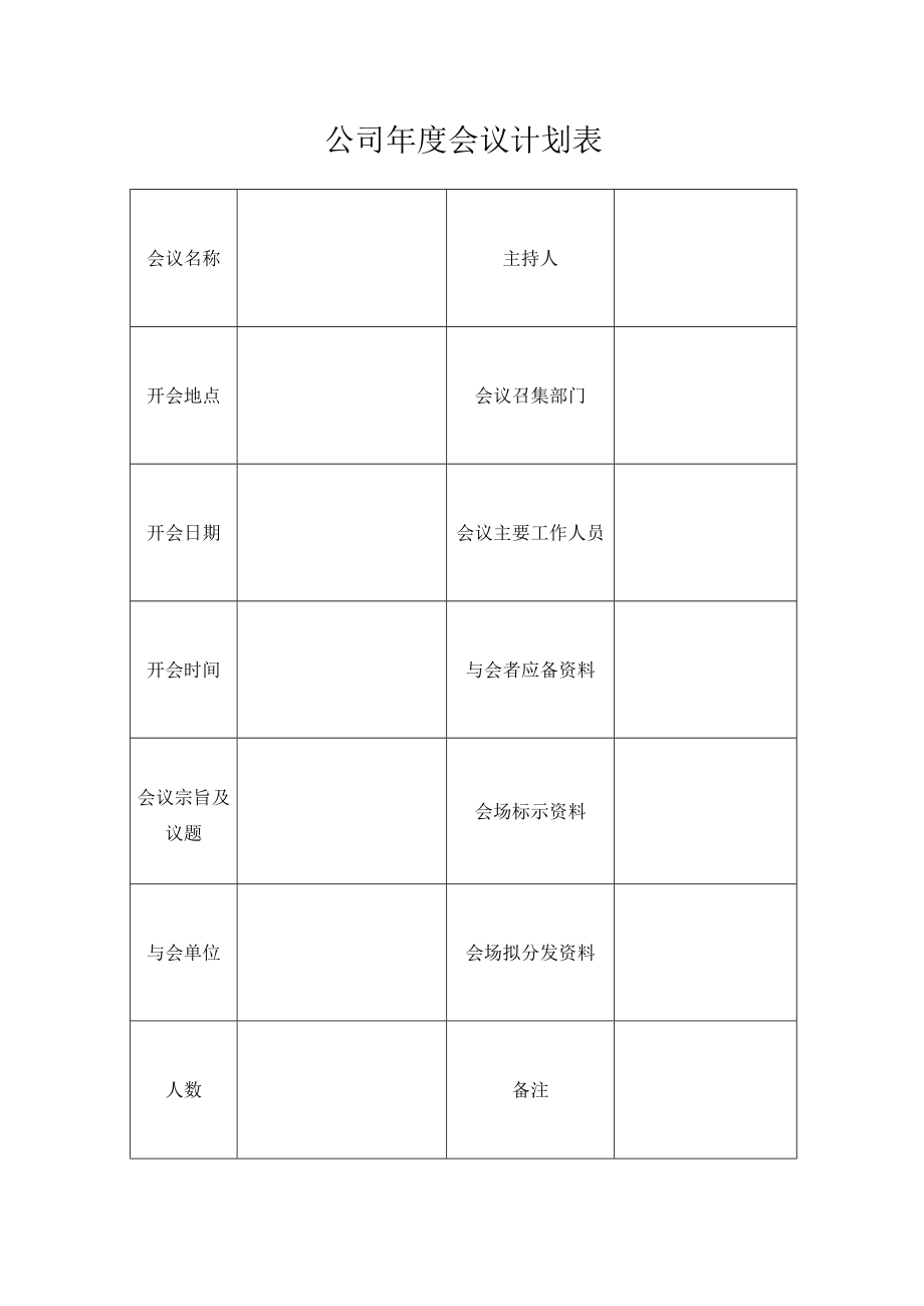 公司年度会议计划表.docx_第1页