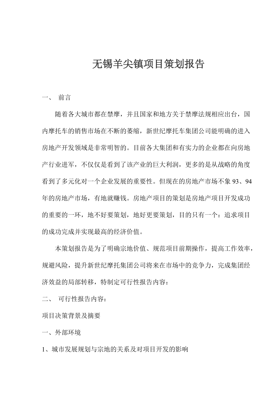 某某镇项目策划报告.docx_第1页