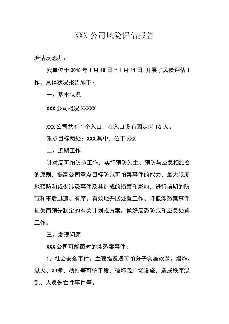 反恐风险评估报告.docx_第1页