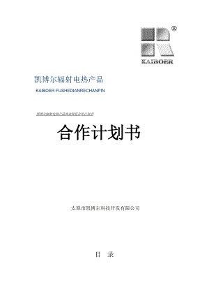 某辐射电热产品商业投资合作计划书.docx