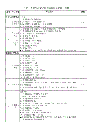 西关正骨中医药文化培训基地信息化项目参数.docx