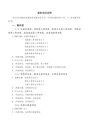 表彰项目说明.docx