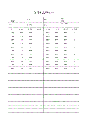 公司备品管制卡.docx