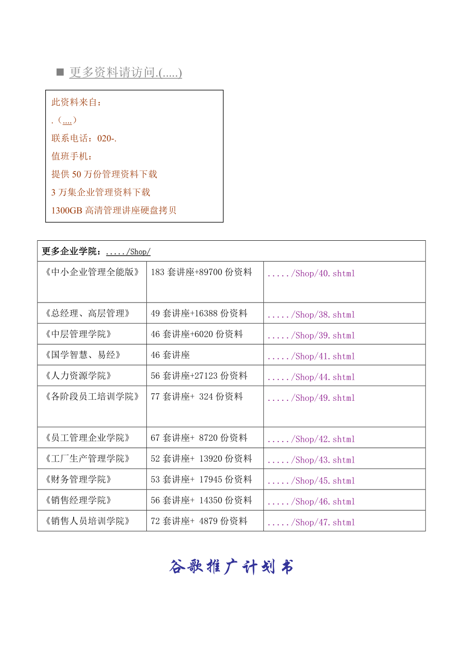 试谈谷歌推广计划书.docx_第1页