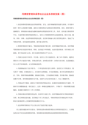 用绩效管理体系带动企业业务持续发展（图）.docx