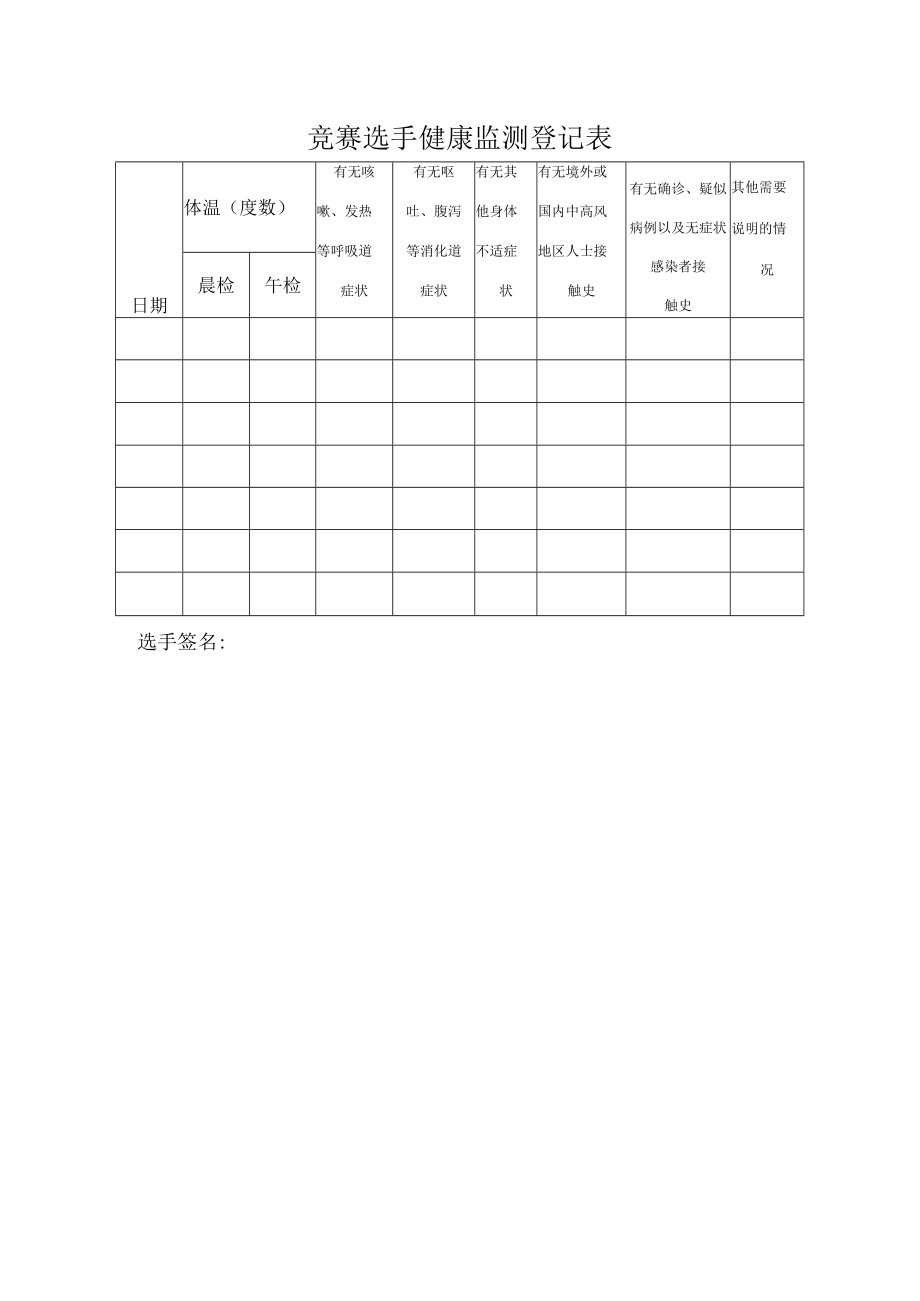 竞赛选手健康承诺书.docx_第2页