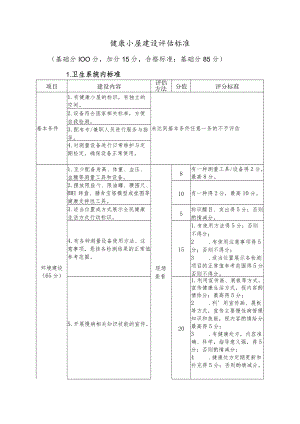 健康小屋建设评估标准.docx