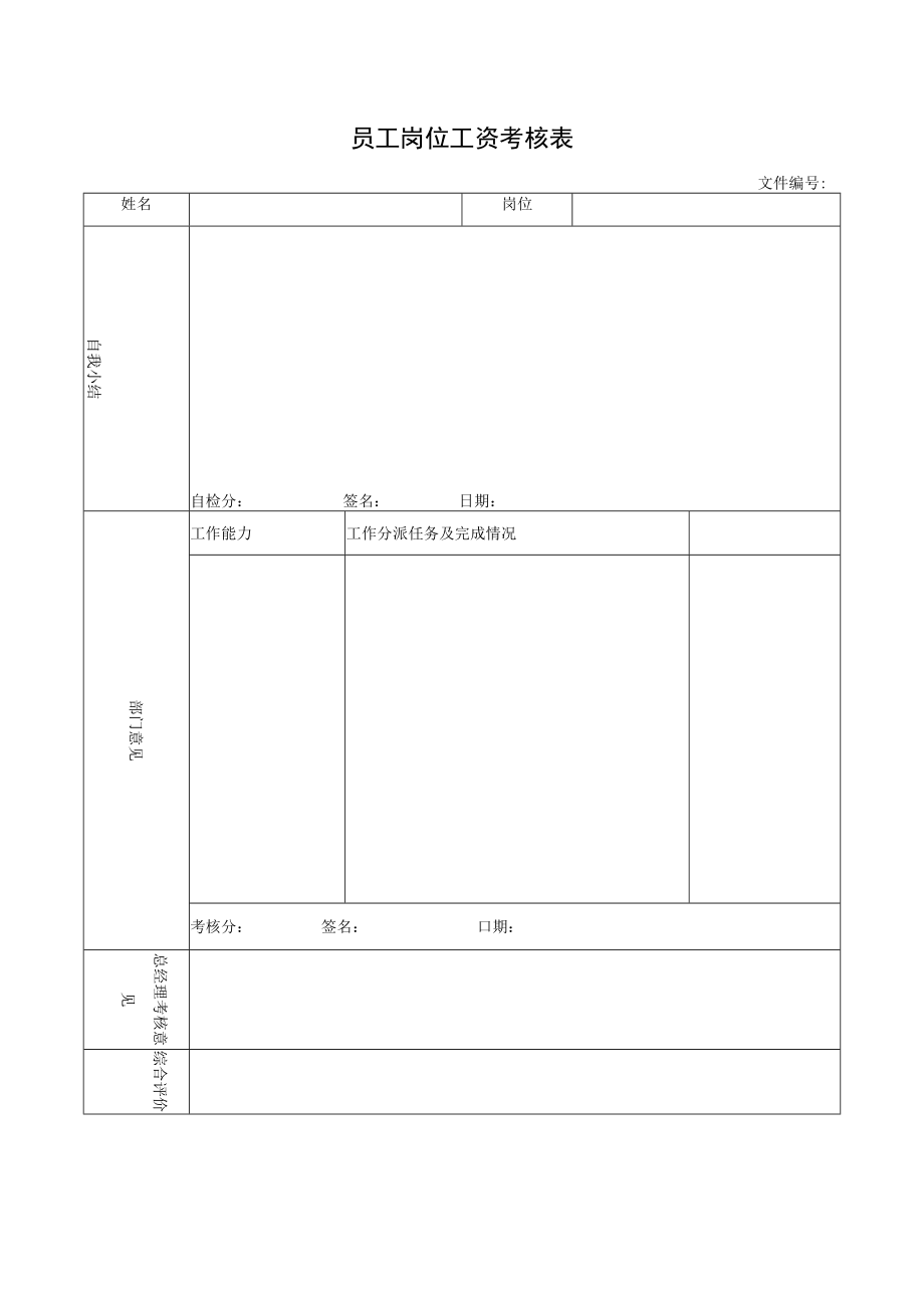 员工岗位工资考核表.docx_第1页