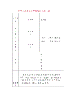 住宅工程质量分户验收汇总表（表1）.docx