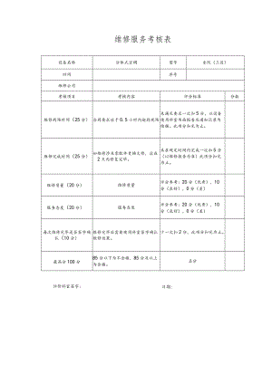 维修服务考核表.docx