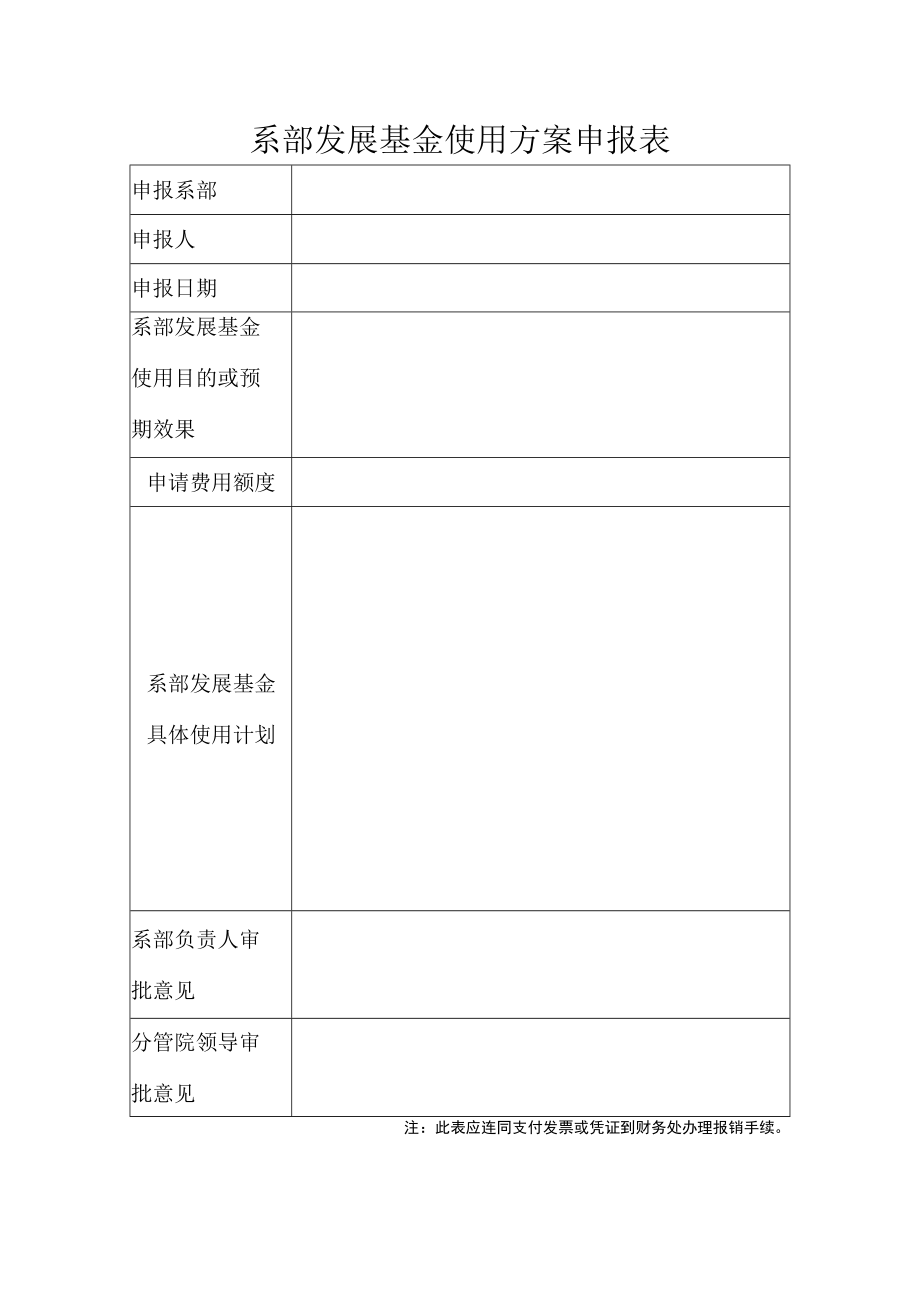 系部发展基金使用方案申报表.docx_第1页