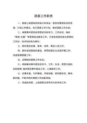 医院团委工作职责.docx