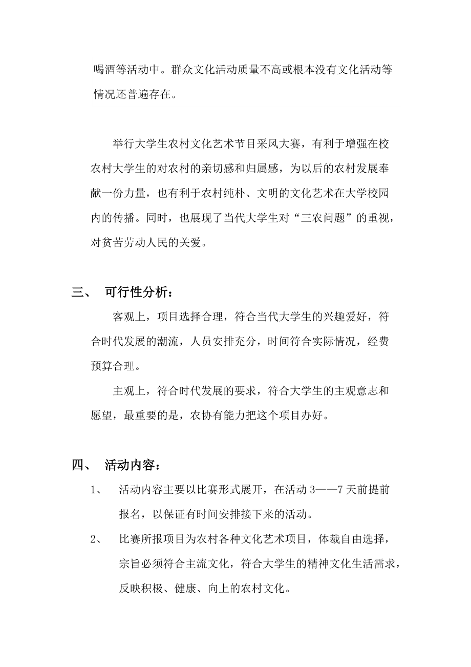 活动策划方案——农村文化艺术.docx_第3页