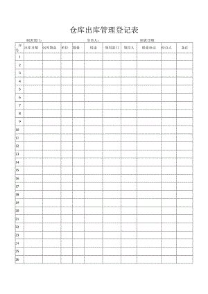 仓库出库管理登记表.docx