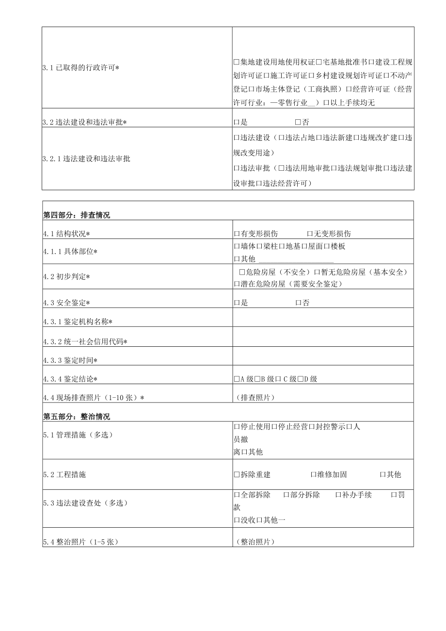 自建房安全专项整治信息归集表示例.docx_第3页