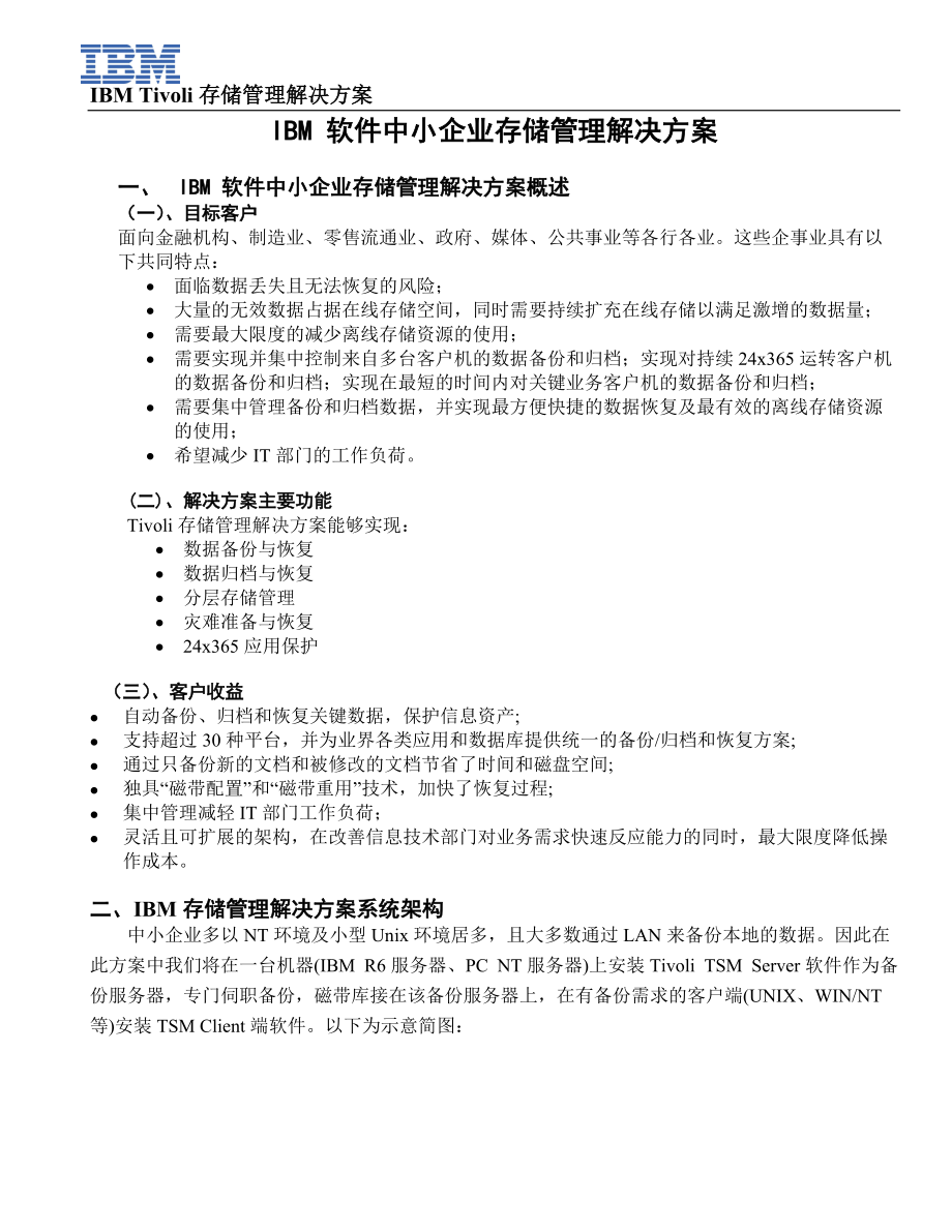 软件中小企业存储管理解决方案.docx_第1页