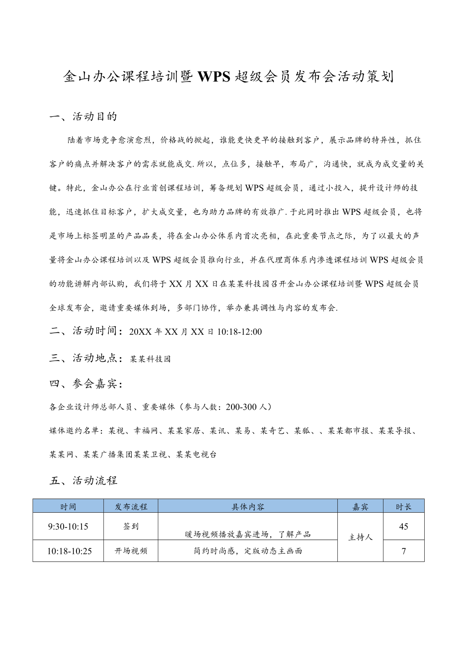 产品发布会活动策划方案范文模板.docx_第1页