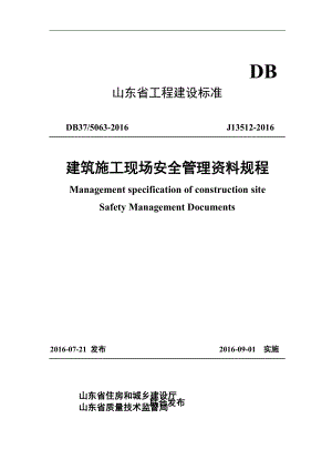 某省工程建设施工现场安全管理资料规程.docx