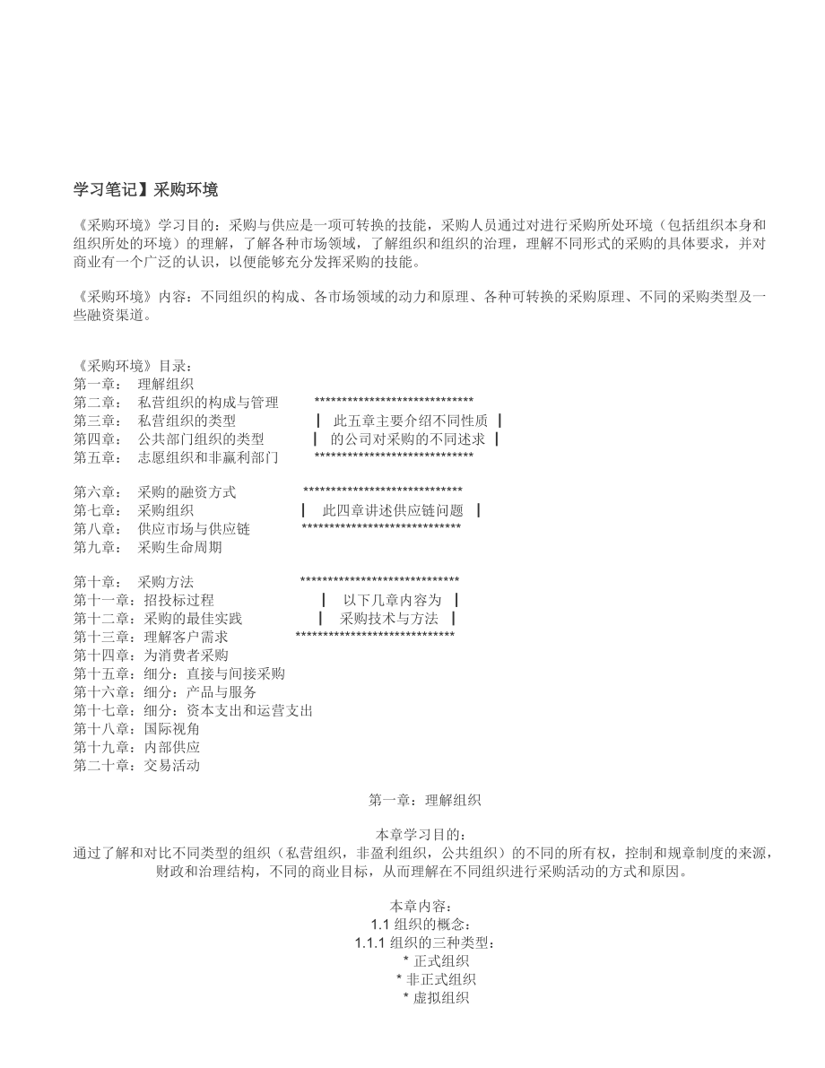 采购环境学习笔记汇总.docx_第1页