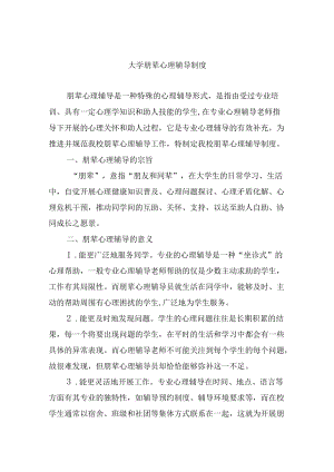 大学朋辈心理辅导制度.docx