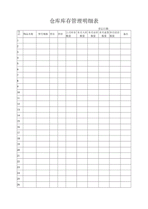 仓库库存管理明细表.docx